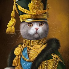 Схема вышивки «Кот в камзоле»