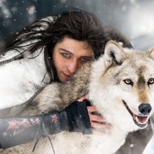 Схема вышивки «Зимний волк»