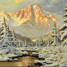 Схема вышивки «Ласло Неогради. Пейзаж.»