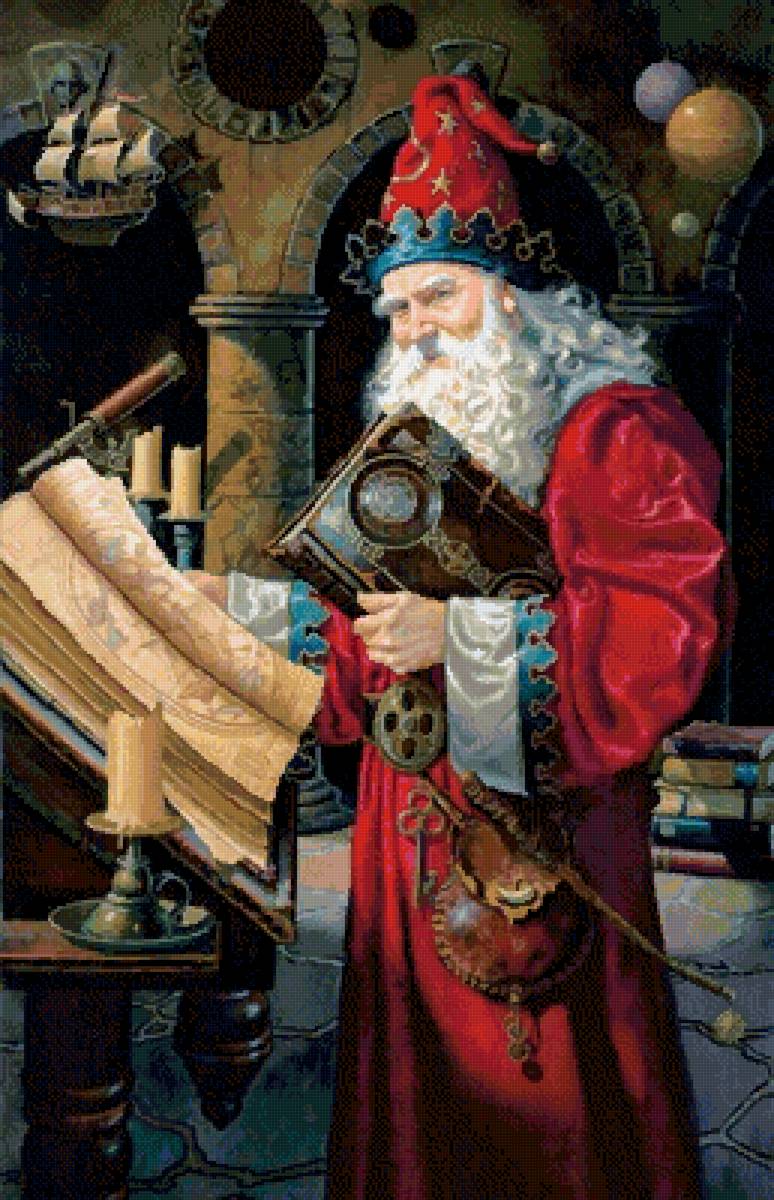 Звездочет - человек, картина - предпросмотр