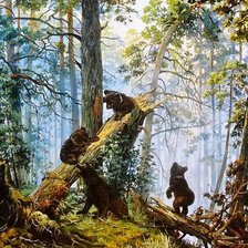 Схема вышивки «Марина Гордеева. Утро в сосновом бору.»