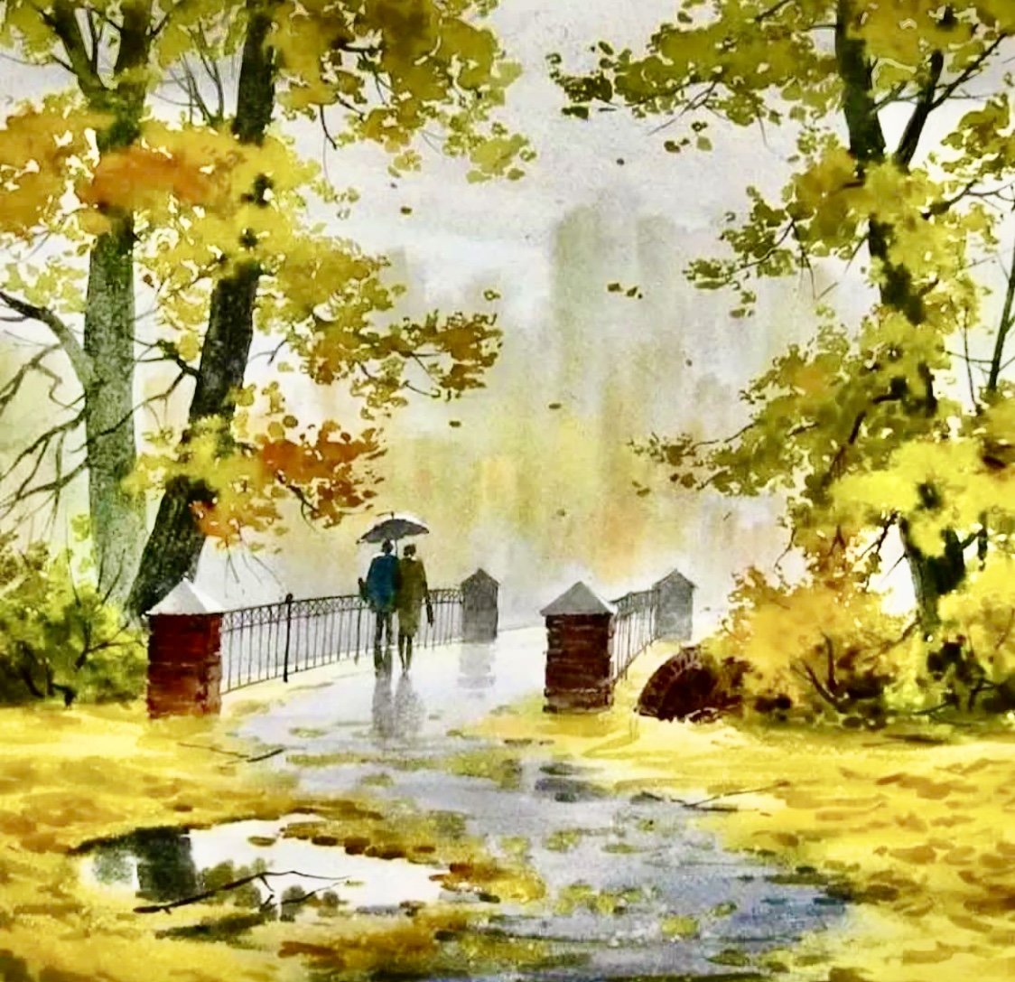 В осеннем парке - оригинал