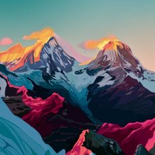 Схема вышивки «Горы картинка»