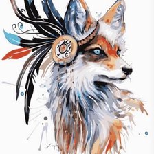 Схема вышивки «Тотем. Лиса»