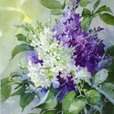 Схема вышивки «Сирень»