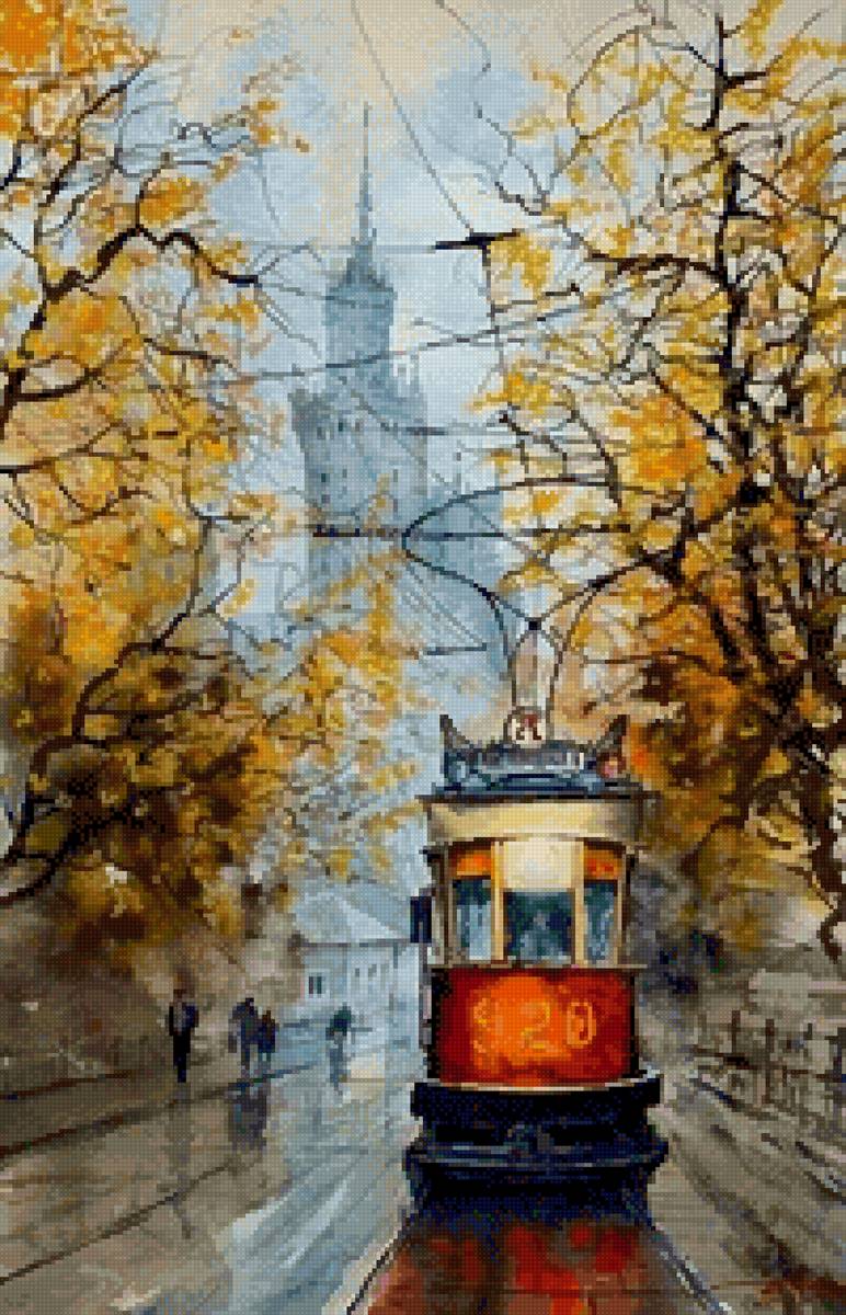 Трамвай - #пейзаж #трамвай - предпросмотр