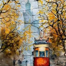 Схема вышивки «Трамвай»