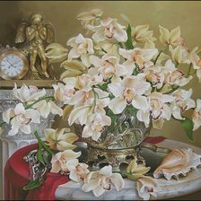 Схема вышивки «орхидеи»