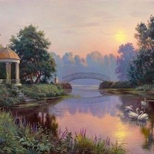 Схема вышивки «Беседка»