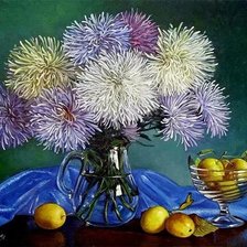 Схема вышивки «Натюрморт с астрами»