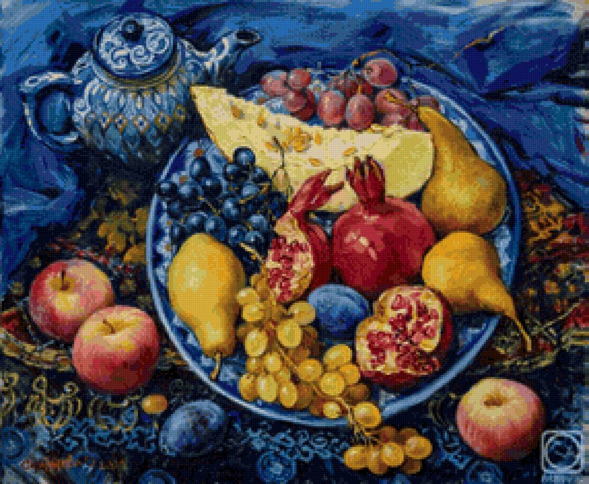 Фруктовое изобилие - натюрморт, фрукты - предпросмотр