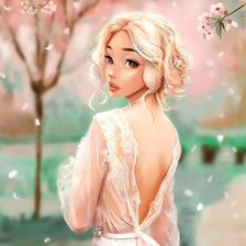 Схема вышивки «Девушка»