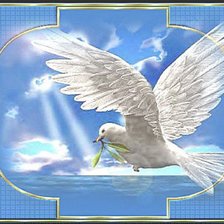 Схема вышивки «Голубка в небе»
