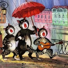 Схема вышивки «Подгулявшие коты»