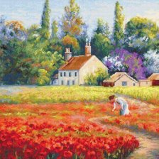 Схема вышивки «незабываемая»