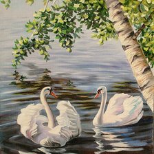 Лебеди на пруду. Александр Егоров