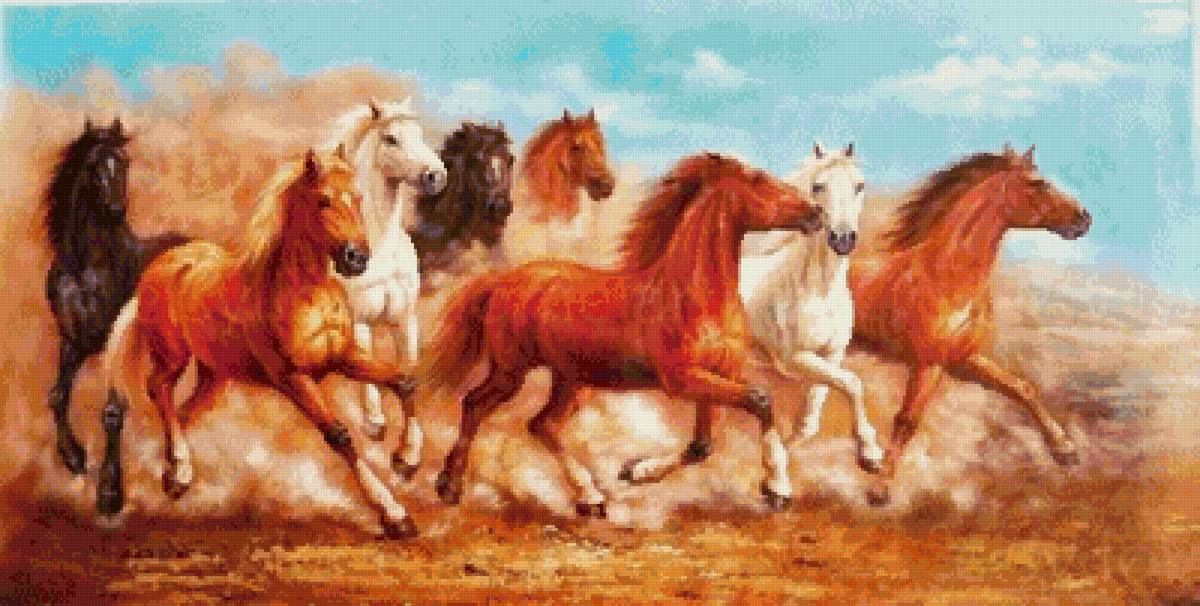 №2571030 - животные, табун, кони - предпросмотр