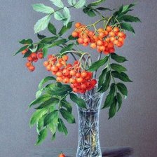 Схема вышивки «Рябиновый букет»