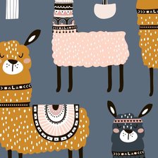 Схема вышивки «Llamitas»