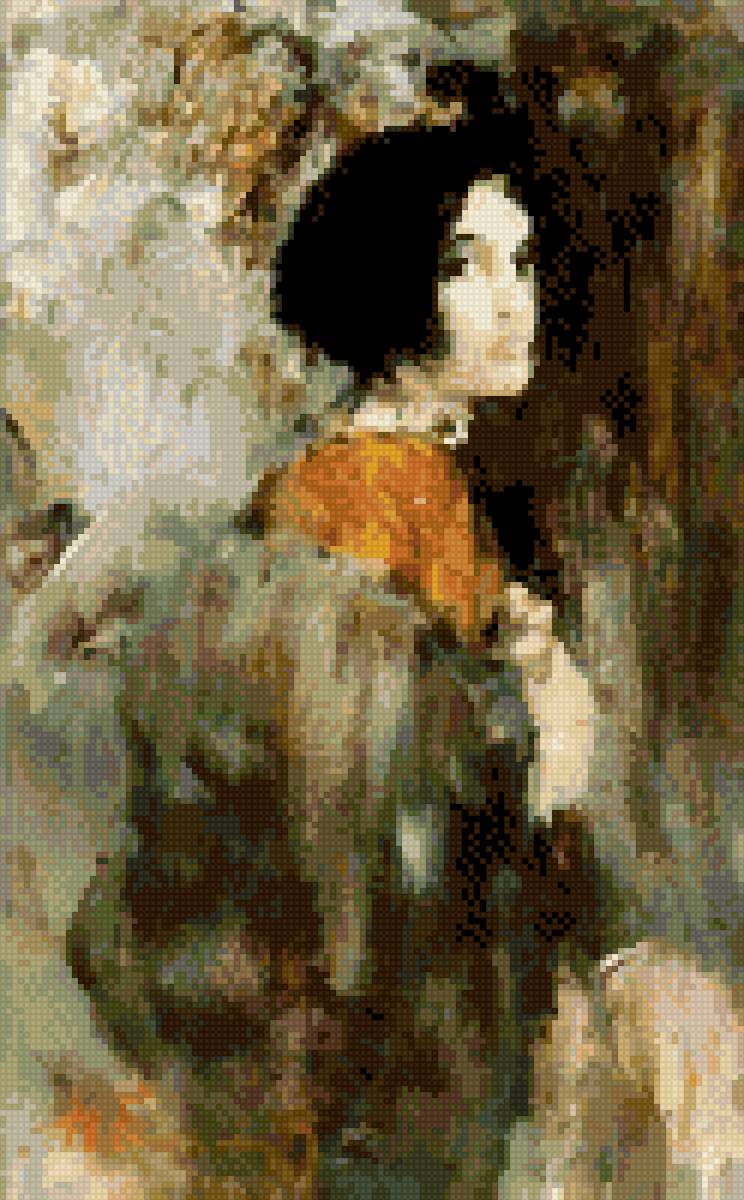 Незнакомка - девушка, классика, искусство, портрет - предпросмотр