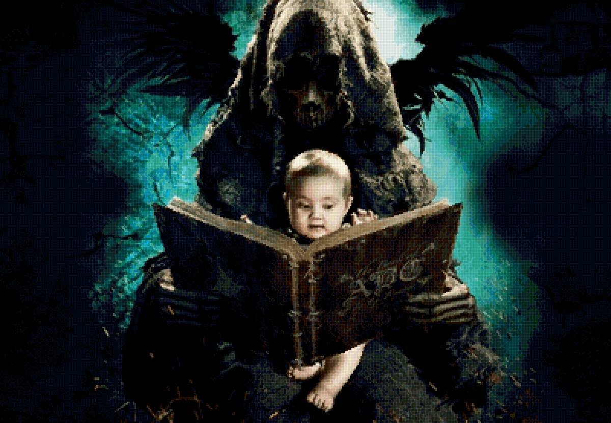 Жизнь От и До - череп, философия, ребенок, жизнь, готика, смерть, фантазия - предпросмотр