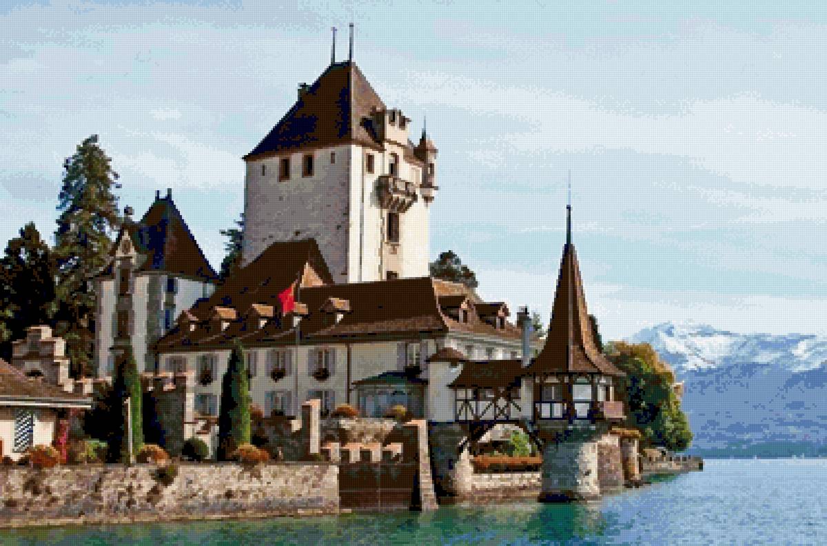 Город крепость - город, берег, вода, крепость, пейзаж - предпросмотр