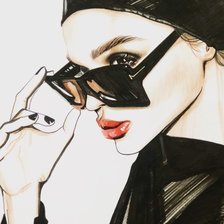 Схема вышивки «Девушка»