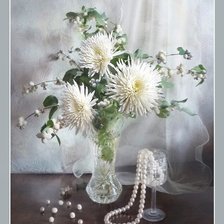 Схема вышивки «Букет хризантем»