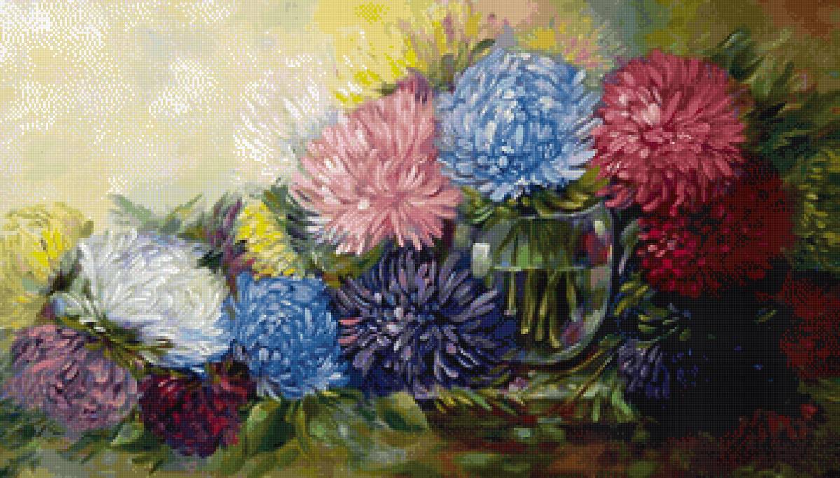 Астры - астры, букет, цветы - предпросмотр