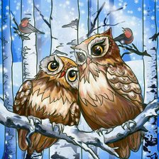 Схема вышивки «Лесные птицы»