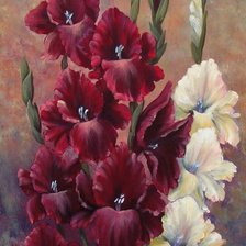 Схема вышивки «Гладиолусы»