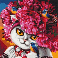 Схема вышивки «Піони»