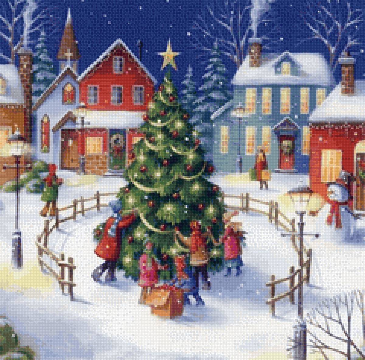 Новогодняя елка - гуляния, елка, новый год - предпросмотр