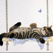 Схема вышивки «Котик»