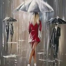 Схема вышивки «Дождь»