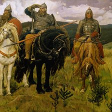 Схема вышивки «Васнецов Три богатыря»