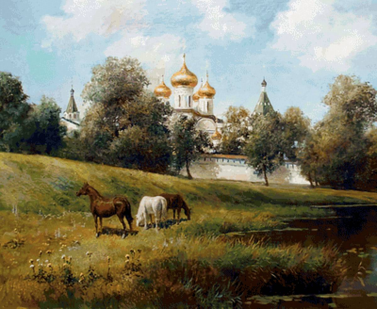 Хорошо в краю родном - храм, живопись, пейзаж - предпросмотр