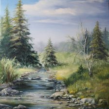 Схема вышивки «Летний лес»