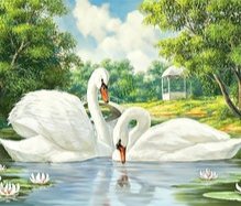 Схема вышивки «Лебеди»