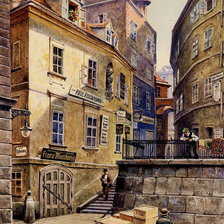 Схема вышивки «Старый город»