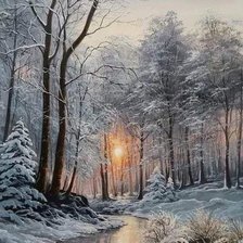 Схема вышивки «Солнышко садится»