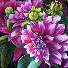 Схема вышивки «Георгины»