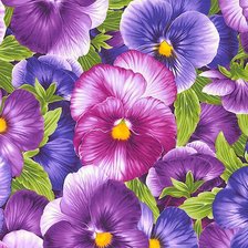 Схема вышивки «Анютины глазки»