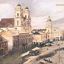 Схема вышивки «Минск Кафедральная площадь 19 век»