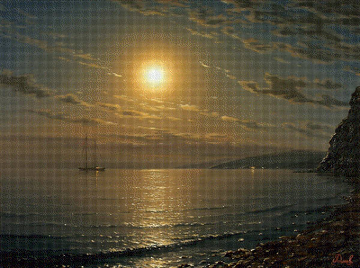 Морской закат - море, закат - предпросмотр