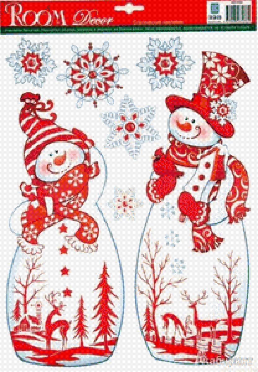 PAREJA MUÑECOS DE NIEVE - предпросмотр