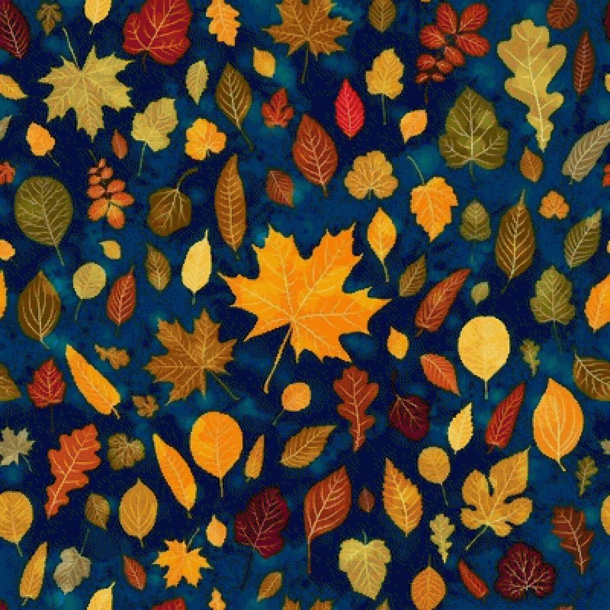 Листья - осень дождь - предпросмотр