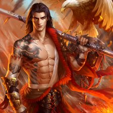 Схема вышивки «Воин»