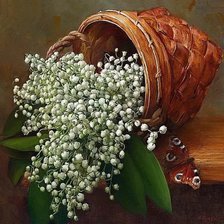 Схема вышивки «Ландыши»