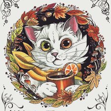 Схема вышивки «Кот»